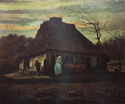 Vincent Van Gogh Cottage at Nightfall (nn04) Spain oil painting art